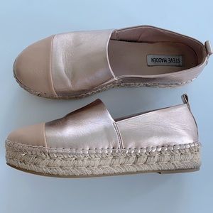 🔥Steve Madden Rose Gold Two Tones Espadrilles